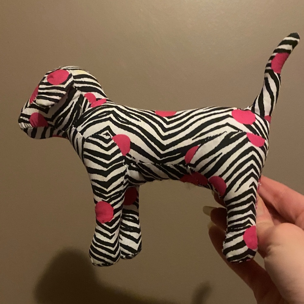 Victoria’s Secret Zebra Print Mini Dog with Pink Polka Dots